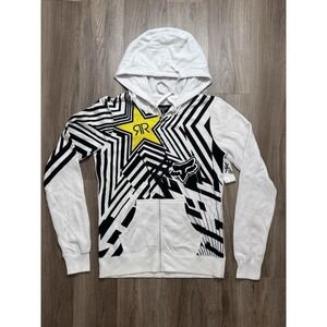 Y2K‎ Fox Racing Rockstar Zip Up Women Hoodie Size M